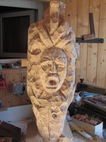 Medusenhaupt in Arbeit, 70cm hoch